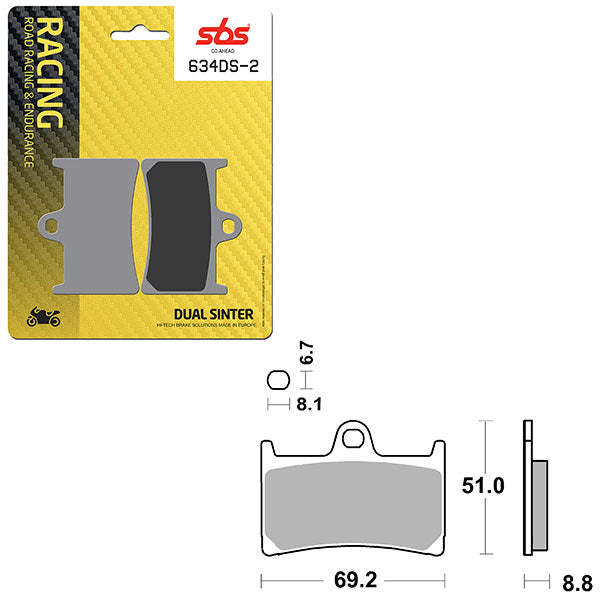 SBS DS-2 DUAL SINTER DYNAMIC RACING CONCEPT PAD 6410634106