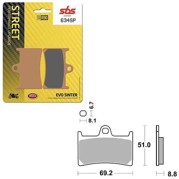 SBS SP EVO SINTER BRAKE PAD 6390634108