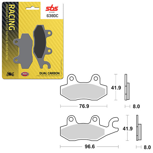 SBS DUAL CARBON FOR RACE USE ONLY BRAKE PAD 6290638100