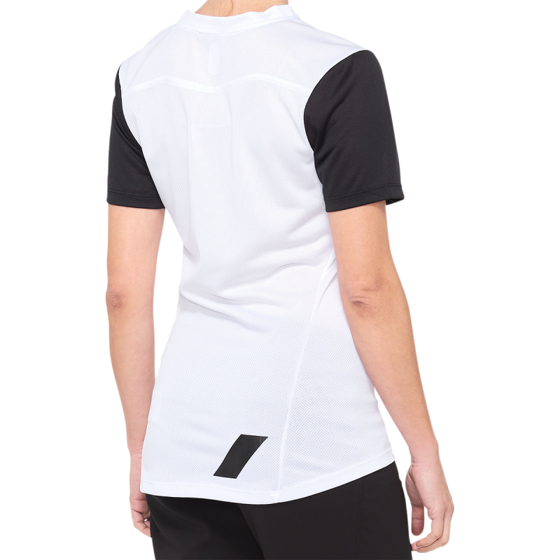 100% RIDECAMP WOMEN'S SHORT SLEEVE JERSEY WHITE/BLACK - M 40035-00009