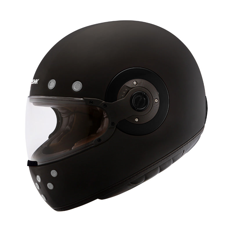 SMK HELMETS (L) RETRO FULL MAT BLK DOT ECE LG 1000032071