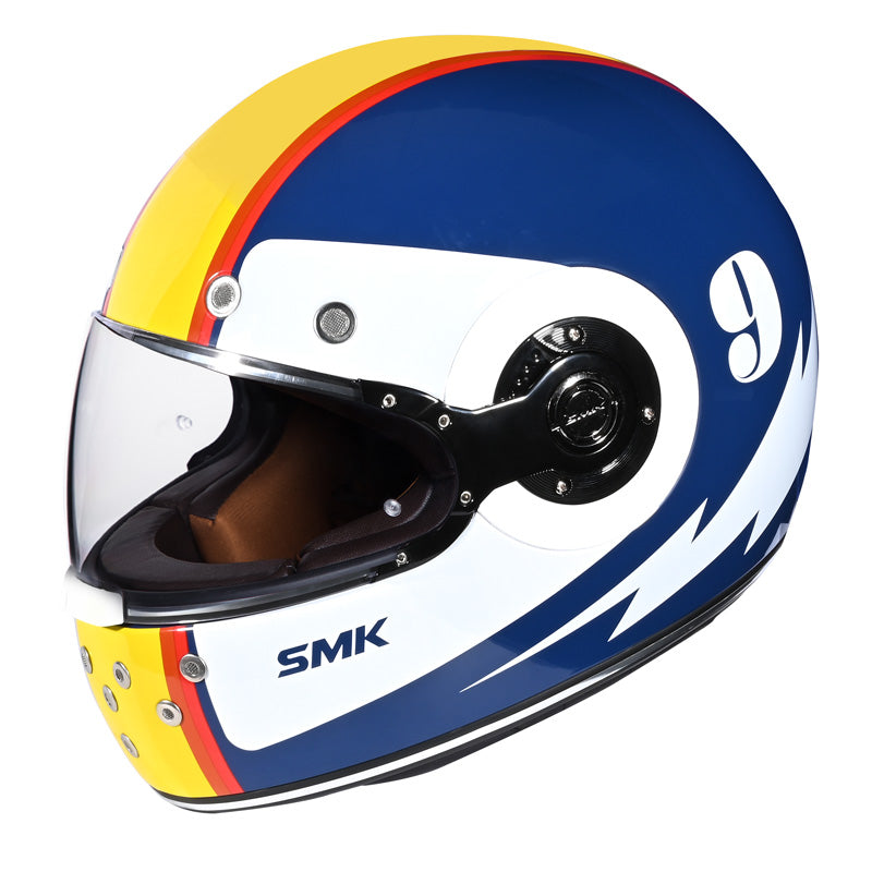 SMK HELMETS RETRO - ELECTRO BLUE/WHITE/YELLOW (L) 1000061804