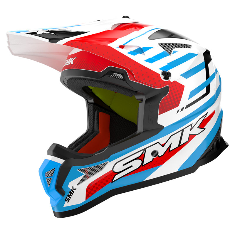 SMK HELMETS ALLTERRA - BULLDOZER WHITE/BLUE/RED (L) 1000067652