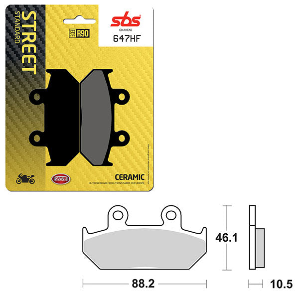 SBS ATV/UTV CERAMIC BRAKE PAD 6190647100