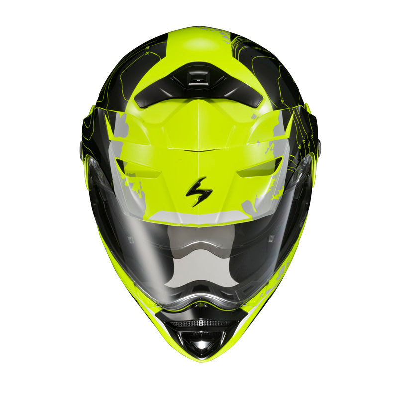 SCORPION EXO-AT960 TOPOGRAPHIC HIVIS/BLK LG DOT-ECE 96-1055