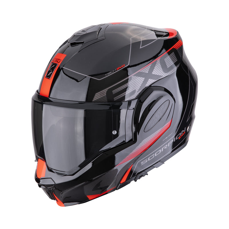 SCORPION EXO-TECH EVO TRAVELLER HELMET - BLACK/RED (L) A0035619LG