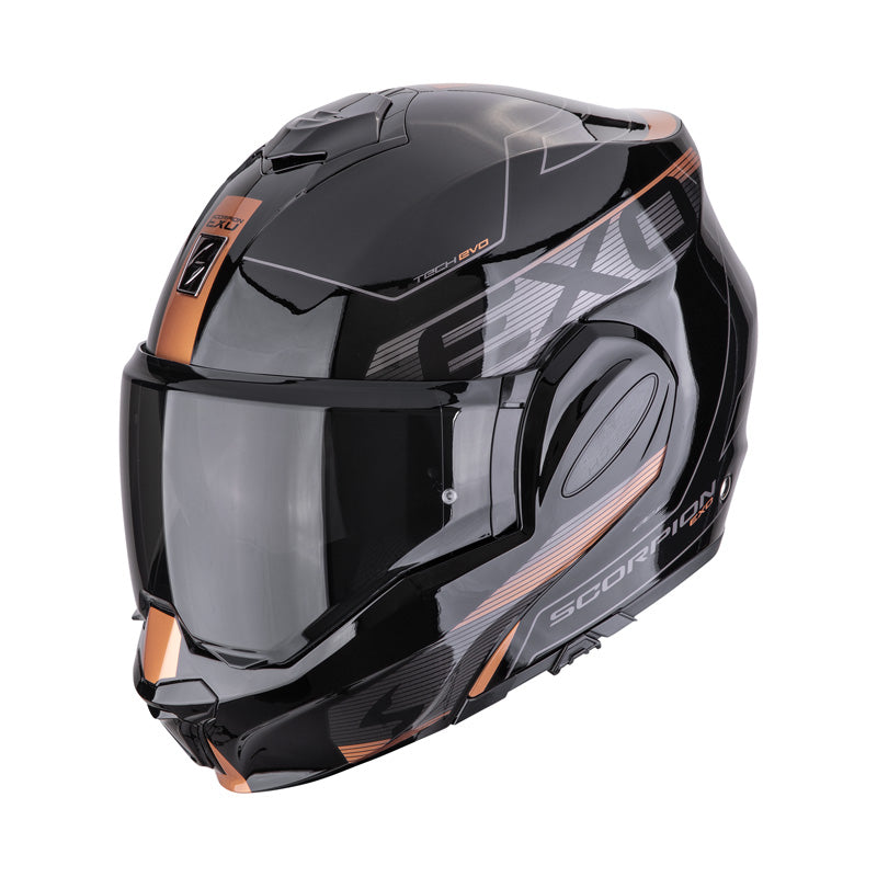 SCORPION EXO-TECH EVO TRAVELLER HELMET - BLACK/COPPER (L) A0035627LG