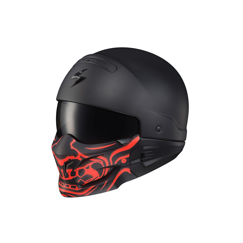 SCORPION COVERT FACE MASK SAMURAI 'GLOW IN THE DARK' RED 75-01048