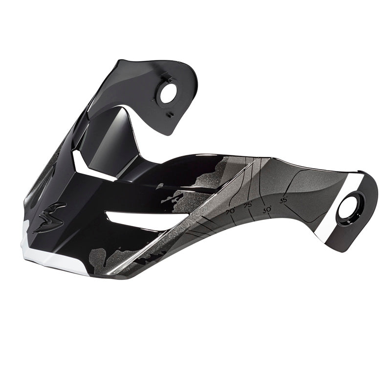 SCORPION EXO-AT960 PEAK VISOR TOPOGRAPHIC BLACK/WHITE 52-960-04