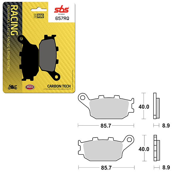 SBS ROAD RACING & TRACKDAYS CARBON TECH BRAKE PAD 6210657100