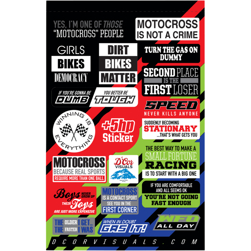 D'COR VISUALS DECAL SHEET MOTO TALK 40-90-121
