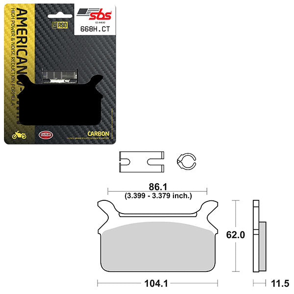 SBS HIGH POWER & NOISE REDUCTION CARBON BRAKE PAD 6510668100