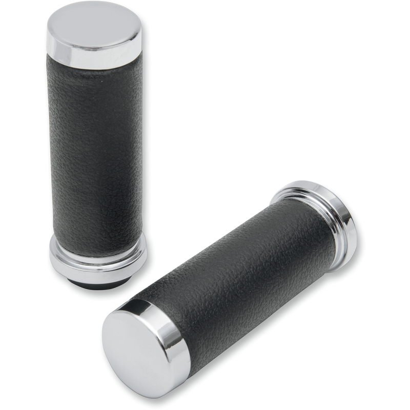 DRAG SPECIALTIES 73-19 TEXTURED BLACK RUBB GRIPS(PR) DS-243105