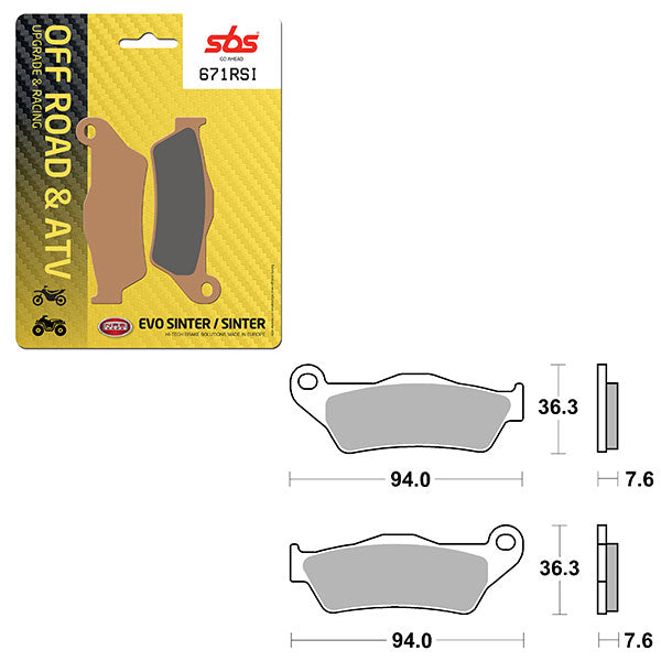SBS EVO SINTER BRAKE PAD 6280671100