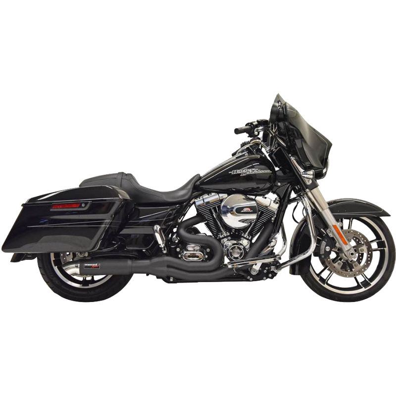 BASSANI XHAUST 07-16 FL EXH 2:1 BLK MD/HTRD 1F68B