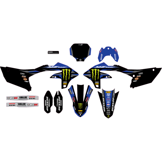 D'COR VISUALS CMPLT KIT 23.5/24 MONSTER STAR YAM - YZF 250 (24) BLK BG 20-50-414