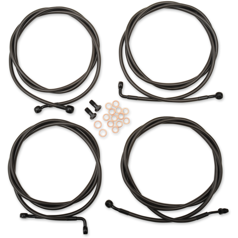 LA CHOPPERS CABLE KIT SS MIDNIGHT 12-14"FL 17-18 LA-8054KT-13M