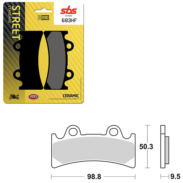 SBS ATV/UTV CERAMIC BRAKE PAD 6190683100