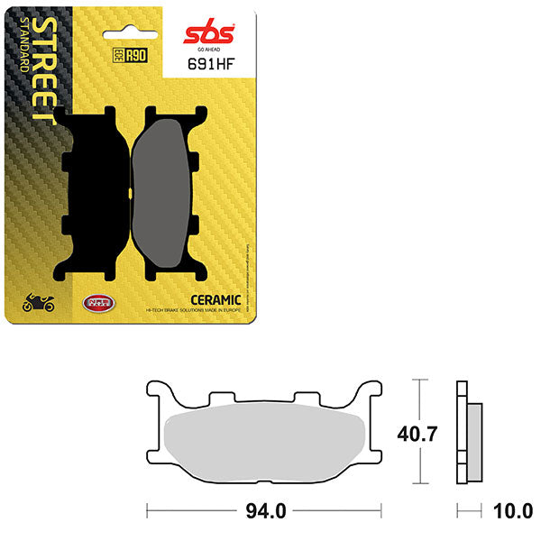 SBS ATV/UTV CERAMIC BRAKE PAD 6190691100