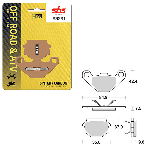 SBS ATV/UTV SINTER BRAKE PAD 6240692100