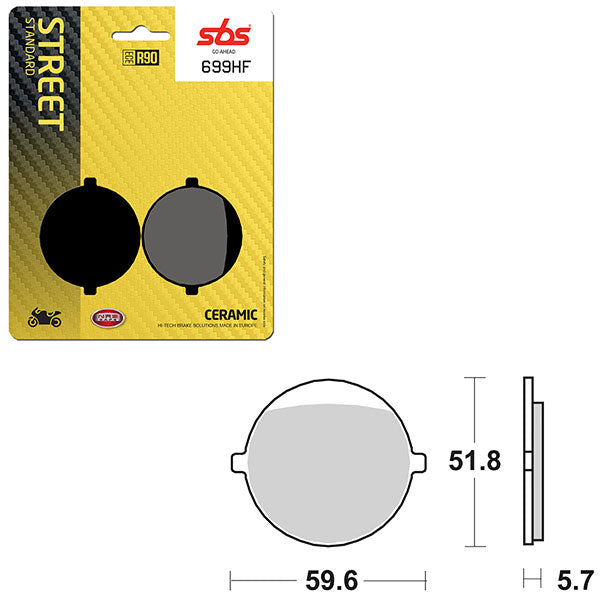 SBS ATV/UTV CERAMIC BRAKE PAD 6190699100