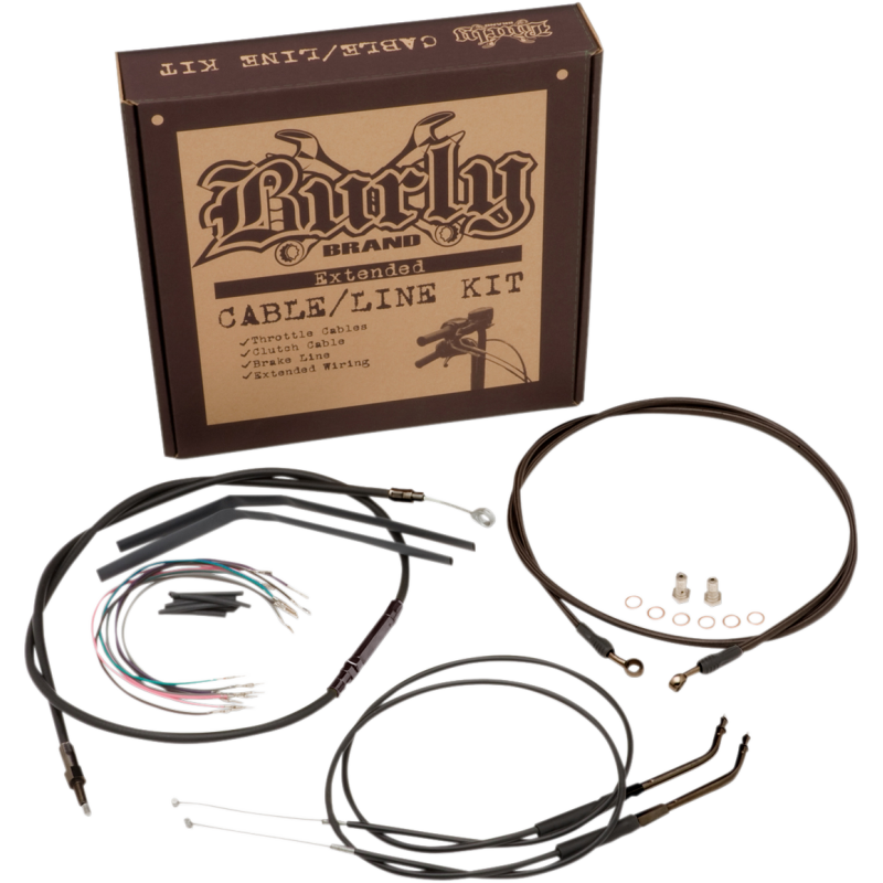 BURLY BRAND CONTROL KIT - 14" APE HANGER HANDLEBARS - ABS B30-1122