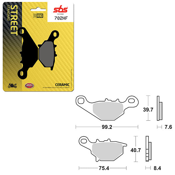 SBS ATV/UTV CERAMIC BRAKE PAD 6190702100