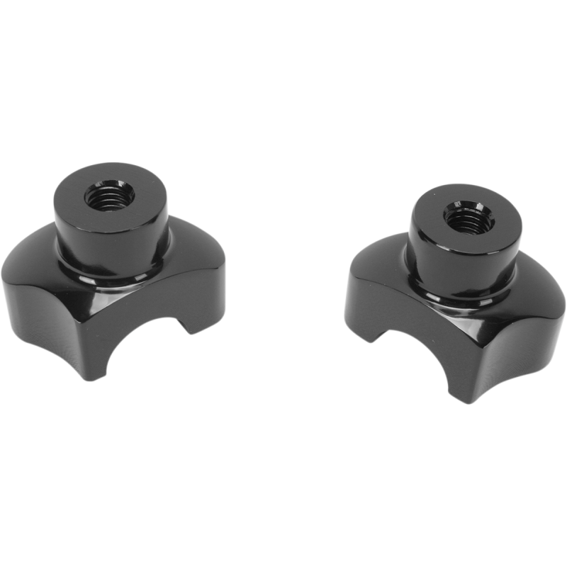 DRAG SPECIALTIES 1.7" STR BLACK RISERS (PR) 0602-0403