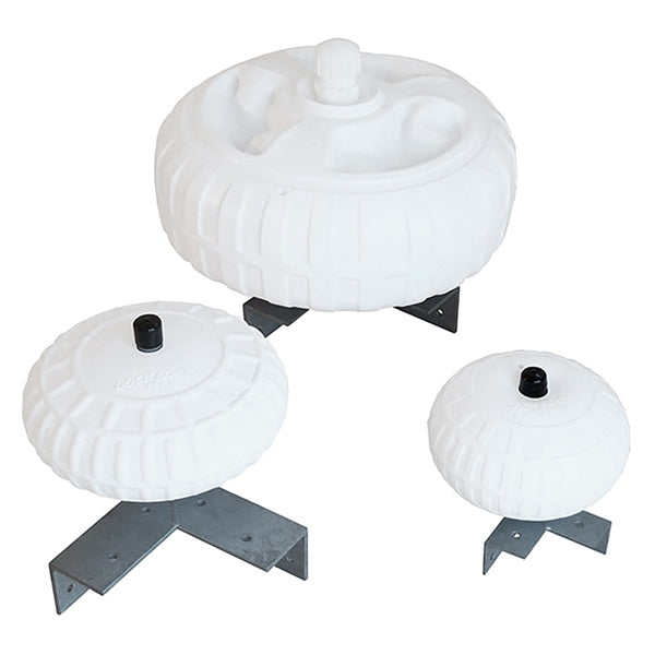 DOCKEDGE VINYL DOCK WHEEL 9" WHT DE95078F