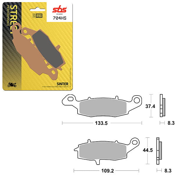 SBS PERFORMANCE HS SINTER BRAKE PAD 6250704100