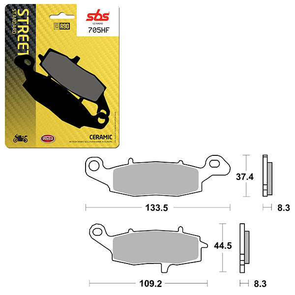 SBS ATV/UTV CERAMIC BRAKE PAD 6190705100