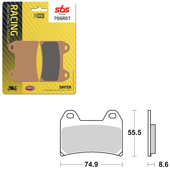 SBS ROAD RACING & TRACKDAYS SINTER BRAKE PAD 6470706100