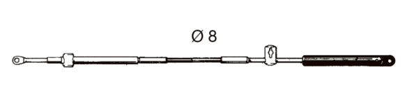 UFLEX MACH FIVE MERC.STYLE CONTROL CABLE MACH5X14