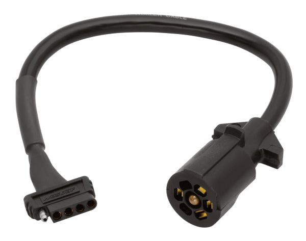 WESBAR 7 WAY ROUND TO 5 FLAT ADAPTER,18" LONG 707250