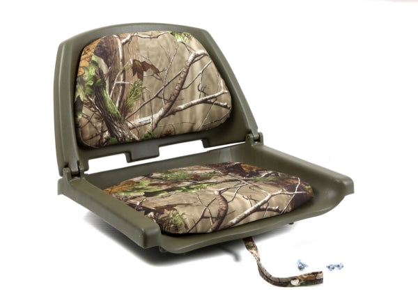 WISE PLASTIC FOLD DOWN SEAT W/CAMO CUSHION 8WD139CLS-B-728