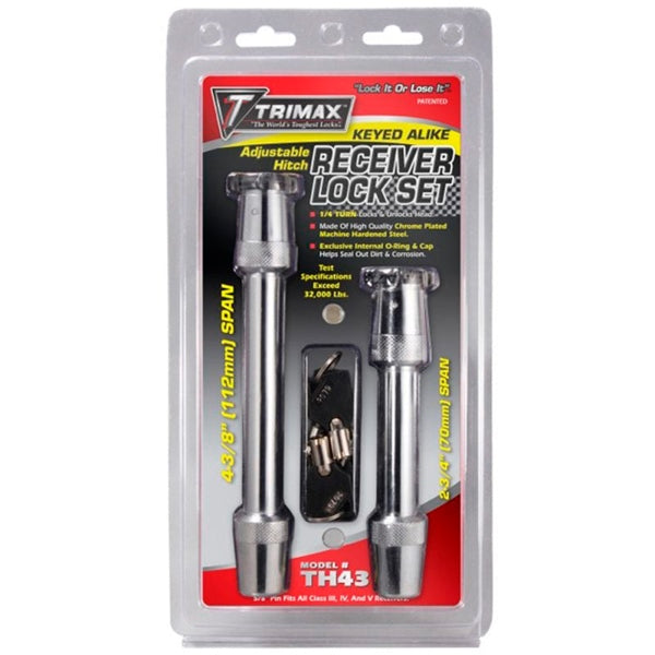 TRIMAX RECEIVER LOCK KEYED SET TRIMAX TH43