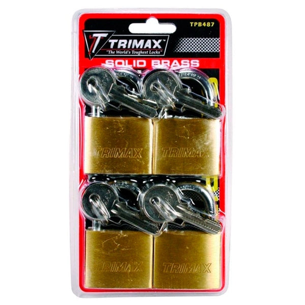 TRIMAX PADLOCK BRASS 7/8?X1/4? QTY2 TRIMAX TPB487
