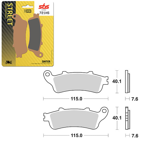 SBS PERFORMANCE HS SINTER BRAKE PAD 6250721100