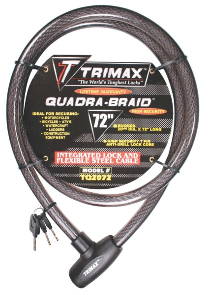 TRIMAX INTEGRATED KEYED CABLE LOCK 72 X20MM TQ2072