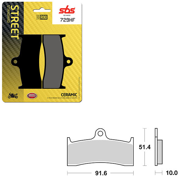 SBS ATV/UTV CERAMIC BRAKE PAD 6190729100
