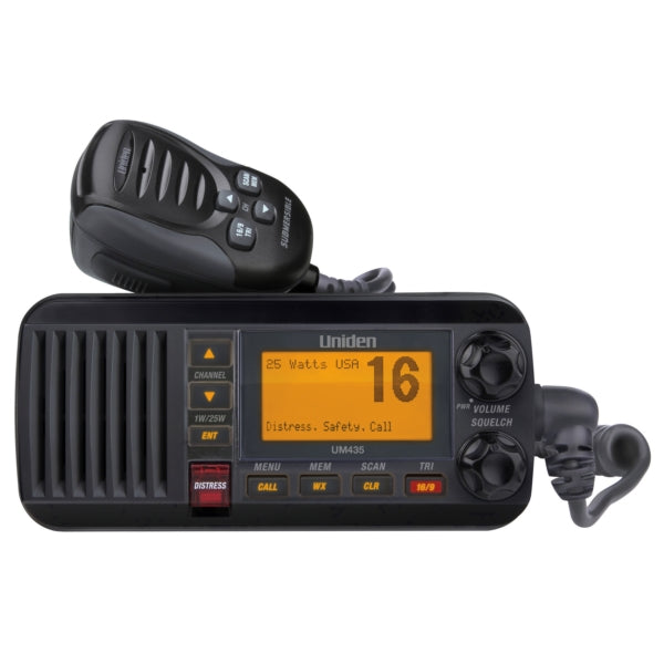 UNIDEN VHF RADIO FIXED W/KEYS 25W BK UM435BK