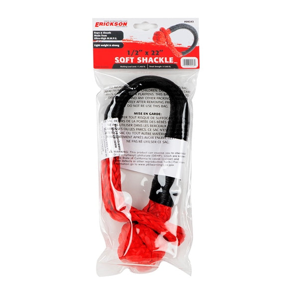 ERICKSON SHACKLE SOFT 1/2 X 22" W/UHMWPE SHEATH 09243