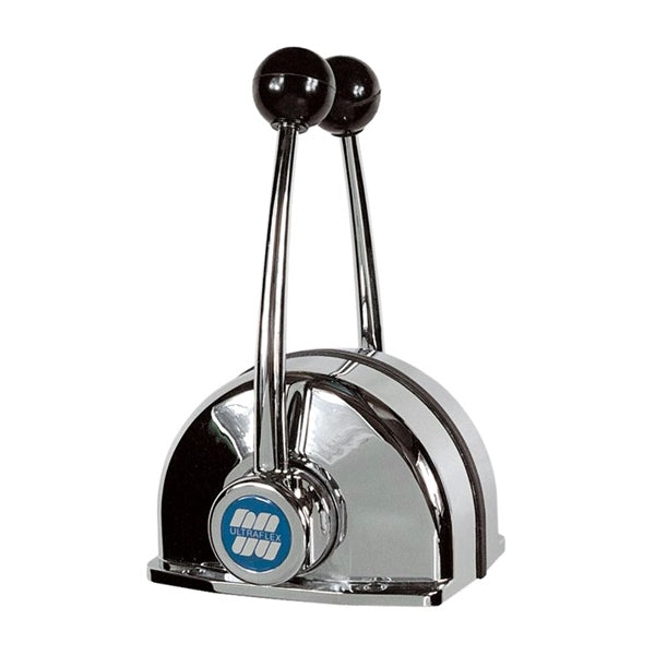UFLEX DUAL LEVER BINNACLE CHROME UFLEX B-104