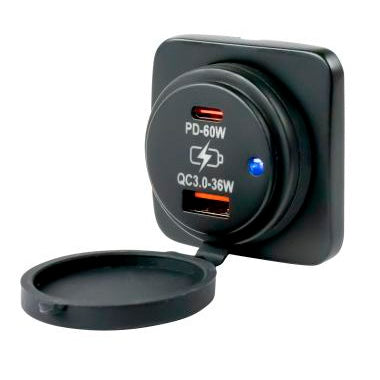 SEADOG POWER SOCKET SQUARE USB 3.0/USB-C 426531
