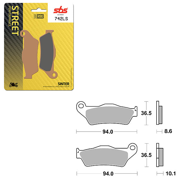 SBS PERFORMANCE LS SINTER BRAKE PAD 6260742100