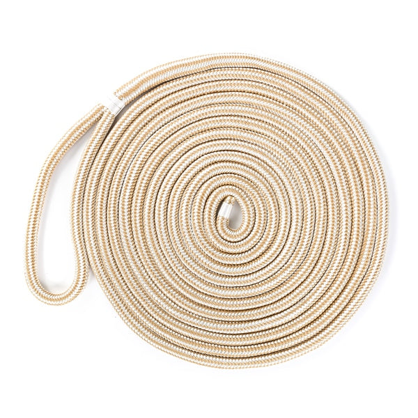 KIMPEX DOCK LINE 5/8"X30 DOUB BRAID WH/GD 748999