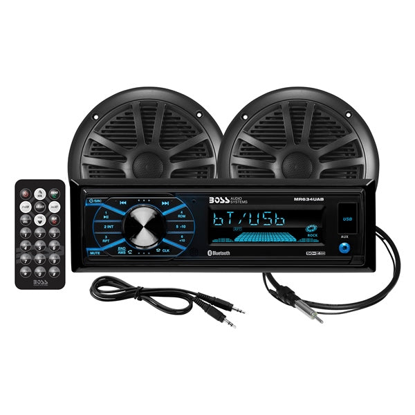 BOSS AUDIO RECEIVER KIT W/SPEAKERS QTY2 200W MCBK634B.6