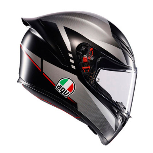 AGV K1 S LAP MATT BLACK/GREY/RED (L) 2118394017034L