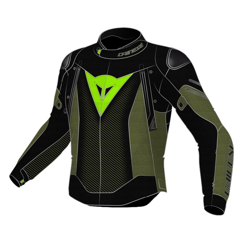 DAINESE SUPER SPRINT D-DRY JKT BLACK/GREEN/FLUO YELLOW (50 16500023-40R-50