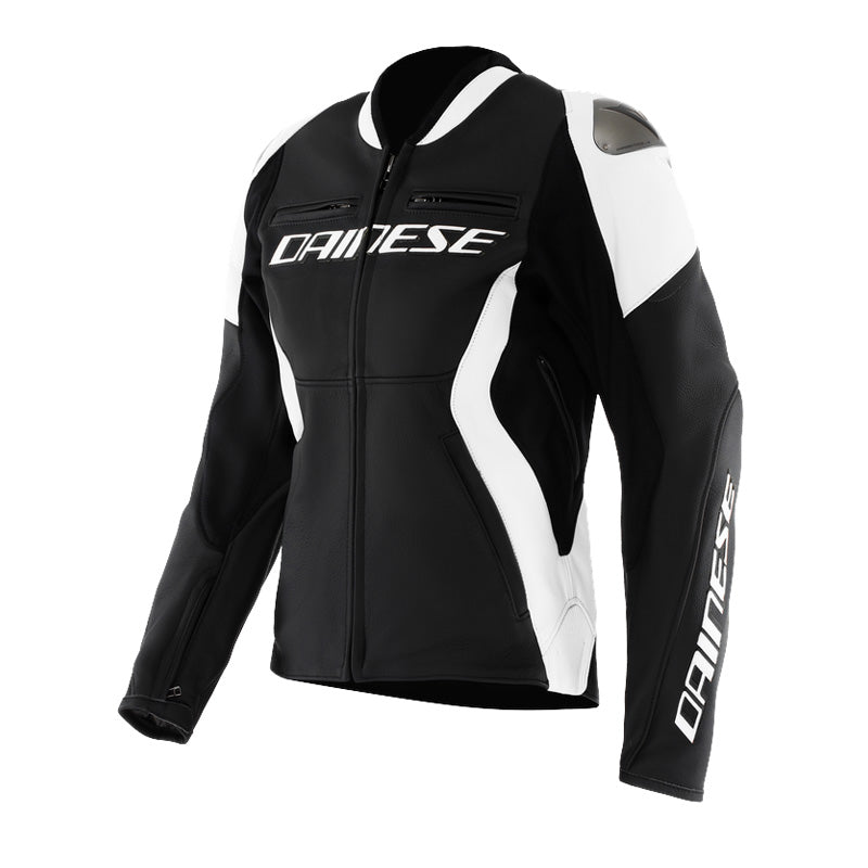 DAINESE RACING 5 LADY LEATHER JACKET BLACK/WHITE 50 15300034-622-50